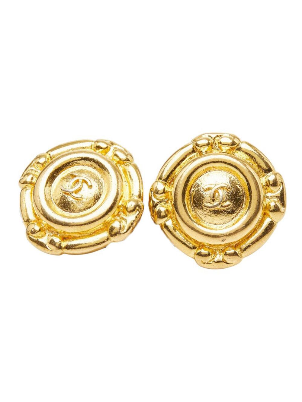 Chanel Cc Logo Clip-On Earrings Metal #347259C55B